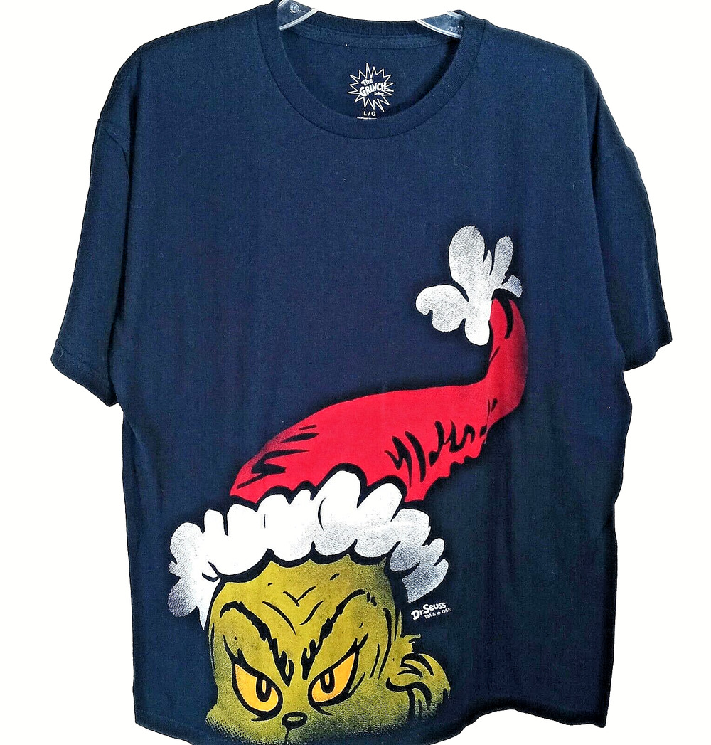 Dr. Seuss the Grinch Christmas T-Shirt Men's Large Pant Peek Out Vtg Y2K